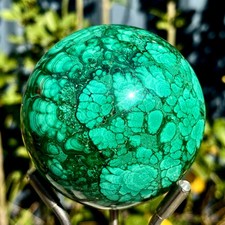 403G Natural malachite ball quartz crystal energy ball reiki healing picture