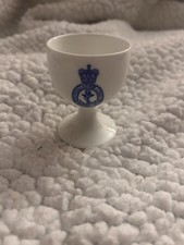 Vintage 1957 Coalport bone china egg cup British Royal Navy crest picture