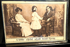 Postcard A Little Child Shall Lead Them 1907-1910 Posted TN DIVIDED PET RESCUE picture