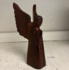 Retired Vintage Jan Barboglio Iron Angel Figurine Signed Seal Tag Hand Forged picture