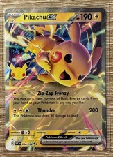 Pokemon Pikachu ex 054/128 Double Rare ME: 30th Celebration English picture