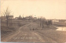 RPPC West Pembroke Maine Panoramic Town Scene 1923 Business District picture