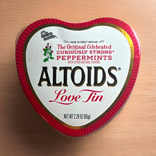 Vintage 2001 Altoids Love Tin Heart Shaped Peppermint Tin Made in Great Britain picture