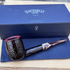 Savinelli Roma Lucite Rusticated Billiard (114 KS) 6mm Filter Pipe - New picture