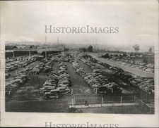 1938 Press Photo Employee's Parking Lot at Schenectady General Electric Co picture