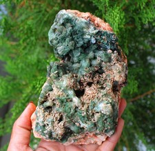 Marshy Green Heulandite, Stilbite On Matrix Minerals Specimen #N7 picture