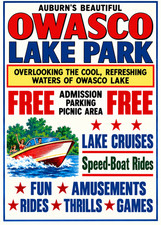 Vintage Owasco Lake Amusement Park Ad Magnet – Auburn, New York. picture