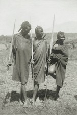 Young Masai men Tanzania circa 1905 Old Photo picture