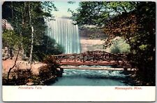 Minnehaha Falls Minneapolis Minnesota MN Bridge Waterfalls Postcard picture