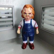 9.5''H Standing Chucky Doll Horror Latex Props Halloween Horror Party Decoration picture