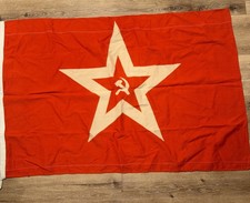 USSR Soviet Fortress / Naval Jack/ Gujs Flag 51”x34” - Dated 1981 - Wool - Rare picture
