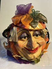 Vtg Wayne Kleski Katherine’s Collection Halloween Witch Pumpkin Head Purse picture