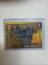 Marvel Topps Neon #182 U.S.Agent Gold Refractor /50 picture