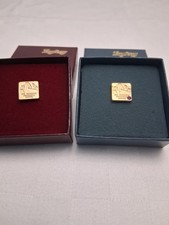VTG Terry Berry Service Award lapel pin 24k GP set of 2 - picture