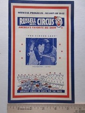 1942 Russell Bros Circus Season Official Program  picture
