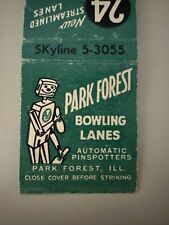 Vintage 1950s Park Forest Bowling Lanes Illinois Midcentury Bowling Alley picture