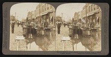 Photo:North Topeka Kansas 1903 Flood Kansas Avenue Main Street Stereo View picture