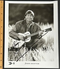 Hand-Signed 8x10 John Denver glossy photo Autographed 1980s 