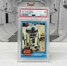 1977 Topps Star Wars The Little Droid Artoo-Detoo R2-D2 #3 PSA 7 Series 1 Blue picture