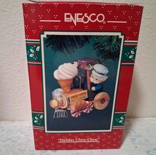 Vintage 1994 ENESCO Treasury of Christmas Ornaments Holiday Chew-Chew Boxed New picture