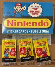 1989/90 TOPPS NINTENDO STICKER CARDS ONE BOX picture