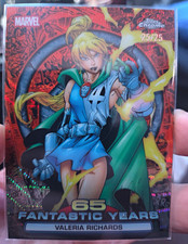 2026 Topps Chrome Marvel Valeria Richards 65 Fantastic Years Orange Wave 25/25 picture