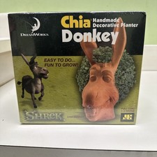 Chia Pets SHREK DONKEY Head Clay Planter - NEW Open Box picture
