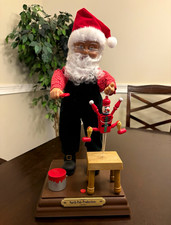 Vintage 1996 Gemmy Animated Santa Claus Workshop Marionette Puppet - WORKING picture