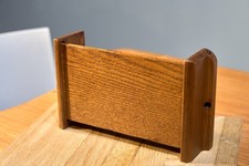 Vintage Church Pew Envelope Holder Solid Oak Wood (9