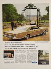 1966 Print Ad The '66 Ford Galaxie XL 2-Door Cars Quieter Automobile picture