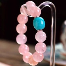 Natural Pink Quartz and Amazonite Bracelet picture