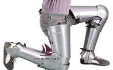 ZAIN Full Sabatons Knight Greaves Leg Armor Set Cuisses LARP Cosplay Christmas picture