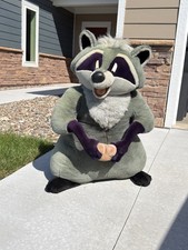 RARE 3 FT VINTAGE MEEKO RACCOON Disney Pocahontas Meeko Douglas HTF GIANT Plush picture