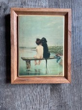 Vtg Kimberly Enterprises Bruno Piglhein Tile Pals Bathing Beauties Girl and Dog picture