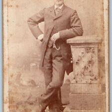 c1870s Streator, IL Handsome Young Man CdV Photo Card  H9 picture