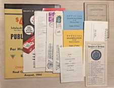 Vintage Antique Knights of Pythias NH Ephemera- Letters Roster Lot Of 11 Pcs picture