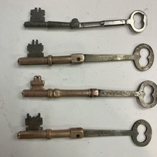 rare antique brass Folding Keys M W & Co 1869 picture