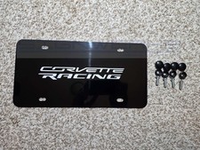 Corvette Racing II Silver Laser Engraved Aluminum vanity plate picture