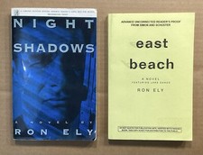 Night Shadows & East Beach by Ron Ely (TV Tarzan) ~ Advanced Reader’s Proof ~ VG picture