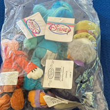 VTG Disney Store Christmas Carol Bean Bag Plush Set Sealed Mickey Scrooge Goofy picture