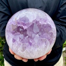 4.47LB Natural Open Smile Agate Amethyst Sphere Healing Wealth Collectible Cryst picture
