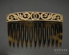 Vintage 18k Yellow Gold Cartier France Hair Comb 10.6g p29481 picture