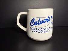 White and Blue Culver's Coffee Mug - Unique 40 Year Anniversary - Never Used picture
