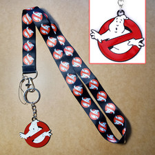 Ghostbusters metal keychain and lanyard Ghost Busters logo Who you gonna call? picture