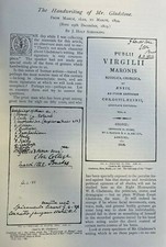 1894 Handwriting of William Ewart Gladstone illustrated picture