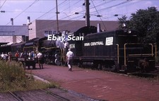 Original 35mm Kodachrome Slide PC Penn Central Railroad 8514 & Steam Train  1970 picture