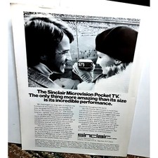 1978 Sinclair Microvision Pocket TV Original Print Ad picture