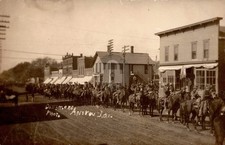 Anita Iowa Army Cavalry On Main Street Dinsmore Cass Co RPPC Photo Postcard COPY picture