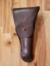 Original WWI Military Brown Leather M1916 Holster For 1911 Colt .45 WW1 & WWII picture