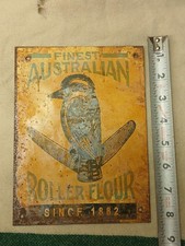  very old vintage Australia roller flour sign metal antique  picture
